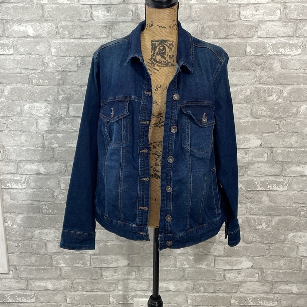 Chaps Denim Button Up Jacket - image 1